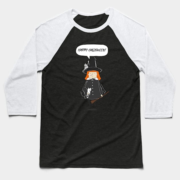 Happy Halloween from the Head Witch Baseball T-Shirt by Dodo&FriendsStore